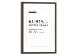 Bilderrahmen REINDERS "Bilderrahmen Poster 61x91,5 oder 50x70", braun (walnuß), B:64,5cm H:95cm T:2cm, Bilderrahmen, Bilderrahmen, Wohnzimmer - Walnuß - MDF - 64,5x95 cm