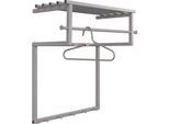 Garderobenleiste SPINDER DESIGN "RIZZOLI", grau (silky taupe), B:76cm H:76cm T:34cm, Stahl, Garderobenhalter, Familiengarderobe aus Stahl mit 10 Haken, Hutablage und Kleiderstange