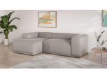 Ecksofa S.OLIVER "EMMERIK Designersofa, L-Form mit Wellenfederung, B/T/H: 260/155/73 cm", grau (taupe), B:259,5cm H:73cm T:155cm, 100% Polyester, Sofas, Ecksofa, hoher Sitzkomfort, gemütlich und modern, auch in Cord