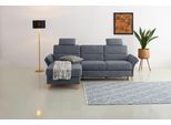 Ecksofa HOME AFFAIRE "Westerland L-Form", grau (anthrazit), B:252cm H:90cm T:162cm, 100% Polyester, Sofas, Ecksofa, Federkern-Polsterung, wahlweise mit Bettfunktion, Bettkasten
