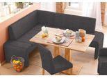 Eckbank HOME AFFAIRE "Bologna", schwarz (schwarz (arizona 4420)), B:200cm H:84cm T:160cm, Sitzbänke, Eckbank, in 2 Größen (langer Schenkel 180 oder 200 cm), verschiedene Qualitäten