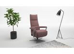 TV-Sessel SIT & MORE "Vario Comfort, inkl. Kopfteilverstellung & 360 Drehfunktion", lila (aubergine), B:70cm H:124cm T:85cm, 100% Polyester, Sessel, inkl. Herz-Waage-Funktion & 3 Motoren, Höhe der Armlehnen 62cm