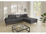 Ecksofa SIT & MORE "Morris Jubi L-Form, B: 247 cm", grau (dunkelgrau), B:247cm H:83cm T:171cm, 95% Polyester, 5% Polyamid, Sofas, Ecksofa, mit Armteilfunktion & 1 Zierkissen, optional Bettfunktion