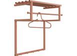 Garderobenleiste SPINDER DESIGN "RIZZOLI", orange (clay terra), B:76cm H:76cm T:34cm, Stahl, Garderobenhalter, Familiengarderobe aus Stahl mit 10 Haken, Hutablage und Kleiderstange