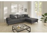 Ecksofa SIT & MORE "Morris Jubi L-Form, B: 247 cm", grau, B:247cm H:83cm T:171cm, 100% Polyester, Sofas, Ecksofa, mit Armteilfunktion & 1 Zierkissen, optional Bettfunktion