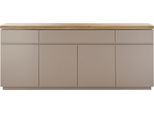Sideboard MCA FURNITURE "PALAMOS Sideboard", grau (warmgrau), B:200cm H:86cm T:40cm, Holzwerkstoff, Sideboards, Sideboard, Türen mit Dämpfung