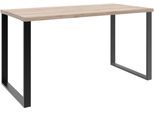 Schreibtisch WIMEX "Home Desk", beige (schwarz, san remo eiche nachbildung), B:140cm H:75cm T:70cm, Tische, Schreibtisch, Mit Metallkufen, in 3 Breiten