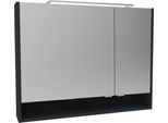 Spiegelschrank WELLTIME "Novara", transparent, B:93,2cm H:71,8cm T:15,3cm, Holzwerkstoff, Schränke, Spiegelschrank