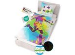NYVI Renforce Kinderbettwäsche Glow in the Dark aus 100% Baumwolle - Vorderseite leuchtend, mit Wendemuster, Reißverschluss, OEKO-TEX 100 Größe:135x200 cm;Farbe:Fußball