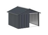 VidaXL Hundehütte Verzinkter Stahl Hundezwinger Hundekäfig anthrazit 1,165 m, 1,03 m, 81,5 cm