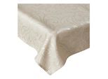 NYVI Tischdecke Elegance Leinenoptik Ecru - Pflegeleicht, Bei 40°C waschbar, 10% Leinenanteil Farbe:Ecru;Größe:Tischtuch rechteckig 130x220 cm