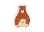 Goki Wooden Puzzle Standing Beert 2 pcs. Holz