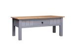 vidaXL Couchtisch Grau 100x60x43,5 cm Massivholz Panama-Kiefer