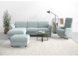 Ecksofa SIT & MORE "Grenoble L-Form mit Federkern", blau (aqua), B:251cm H:85cm T:161cm, Sofas, Ecksofa, wahlweise mit Bettfunktion, Bettkasten, Arm- und Kopfteilverstellung