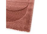 Teppich "COSMO Point, Made in Belgium", rot (dunkelrot), B:200cm H:14mm L:290cm, Polyester, Polypropylen, PRIMAFLOR-IDEEN IN TEXTIL, Teppiche, Teppich, modernes Design, Hoch-Tief Effekt, weicher Flor