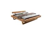 Valnatura Balkenbett, Eiche, Holz, Wildeiche, massiv, 180x200 cm, Schlafzimmer, Betten, Doppelbetten
