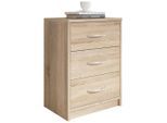 P & B Nachtschrank, Sonoma Eiche, 3 Schublade(n) Schubladen, 38.5x54x28.2 cm, Schlafzimmer, Nachttische