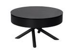 Novel Couchtisch, Schwarz, Bronze, Metall, Glas, Keramik, Holzwerkstoff, rund, Rundrohr, 73.5x42x73.5 cm, Stauraum, Wohnzimmer, Wohnzimmertische, Couchtische, Couchtische mit Stauraum