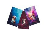 Digital-French-Terry-Coupon "Katzen", bunt