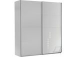 Schwebetürenschrank WIMEX "Easy", weiß (weiß, weißglas), B:135cm H:210cm T:65cm, Schränke, Schwebetürenschrank, mit Teilglas