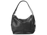 Laptoprucksack CLUTY, Damen, Gr. B/H/T: 32cm x 28cm x 13cm, onesize, schwarz, Leder, Rindsleder, beschichtet, leicht glänzend, Rucksäcke Laptoprucksack, echt Leder, Made in Italy