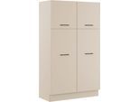 Mehrzweckschrank-Set IMPULS KÜCHEN "Warschau", grau (kieselgrau mit vintage eiche, nachbildung), B:120cm H:206,2cm T:60cm, Dekorfolie, Holzwerkstoff, Kastenmöbel-Sets, Vielfältige Varianten verfügbar; kombinierbar mit anderen Artikeln