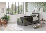 Boxbett COTTA "Tom mit Bettkasten, Topper und Zierkissen", grau (anthrazit), B:95cm L:209cm, Komplettbetten, Bett Betten mit Bettkasten, Bestseller, Unser Dauertiefpreis