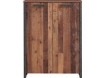 Kommode FORTE "Clif", grau (old – wood vintage, betonoptik dunkelgrau), B:86cm H:115cm T:41,6cm, Sideboards, Kommode, Aktenschrank im Industriestil, Breite 86 cm x Höhe 115 cm