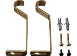 Träger LIEDECO Gr. 1, gold (goldfarben, matt), L:13,2cm Ø:2cm, Gardinenstangenhalterungen, für Gardinenstangen Ø 20 mm