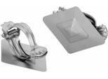Dekoklammer für Raffhalter GOOD LIFE "Sturn" Gr. 1, silber (silberfarben), B:8cm H:8cm, Metall, Raffhalter, für Stoffe und Vorhänge