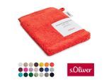 Waschhandschuh S.OLIVER "s.Oliver, Premium Qualität, 600 gr/m², auch als Sets erhältlich", rot, B:16cm L:21cm, Walkfrottier, Baumwolle, Handtücher, große Farbauswahl, auch als Duschtuch, Handtuch, Gästetuch