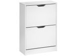 Livetastic Schuhkipper , Weiss , Holzwerkstoff , 55x80.5x23.5 cm , Kleinmöbel
