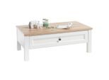 Mid.you Couchtisch, Weiß, Eiche, Holzwerkstoff, 1 Schublade(n) Schubladen, rechteckig, eckig, 60x40x110 cm, Wohnzimmer, Wohnzimmertische, Couchtische