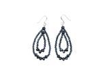Paar Creolen "Ravenna", Damen, Gr. Glas, grau, COLLEZIONE ALESSANDRO, Ohrringe
