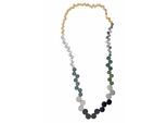 Lange Kette "Tala", Damen, Gr. onesize, Holz, schwarz, COLLEZIONE ALESSANDRO, Basic, Halsketten, verschieden große Holzscheiben