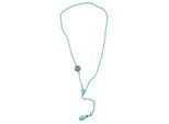 Lange Kette "Verona", Damen, Gr. onesize, Glas, blau (türkis), COLLEZIONE ALESSANDRO, Basic, Halsketten, aus echten Glasperlen