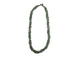 Lange Kette "Rieti", Damen, Gr. onesize, Holz, grün (khaki), COLLEZIONE ALESSANDRO, Basic, Halsketten, in gedrehter Form
