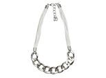Kette mit Anhänger "Lagos", Damen, Gr. onesize, Metall, weiß, COLLEZIONE ALESSANDRO, Basic, Halsketten, mit Metallgliedern