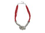 Kette mit Anhänger "Hera", Damen, Gr. onesize, Metall, rot, COLLEZIONE ALESSANDRO, Basic, Halsketten, mehrere Reihen aus Metallperlen geknotet