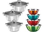 Topf-Set KING "EDELSTAHL", bunt, Töpfe, Induktion