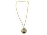 Lange Kette "Anker", Damen, Gr. onesize, Metall, gold (golden), COLLEZIONE ALESSANDRO, Basic, Halsketten, mit rundem Ankeranhänger