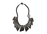 Kette mit Anhänger "Amira", Damen, Gr. onesize, Holz, schwarz, COLLEZIONE ALESSANDRO, Basic, Halsketten, mit geometrischen Formen aus Kunstharz