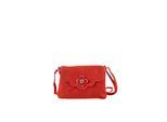 Umhängetasche ALLGÄU REBELL "Blümchen", Damen, Gr. B/H/T: 26cm x 18cm x 5cm onesize, rot, Leder, Taschen Umhängetasche, Designed im Allgäu