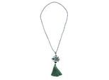 Lange Kette "Strass", Damen, Gr. onesize, Glas, grün, COLLEZIONE ALESSANDRO, Basic, Halsketten, mit echten Glasperlen