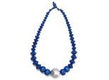 Kette mit Anhänger "Kara", Damen, Gr. onesize, Holz, blau, COLLEZIONE ALESSANDRO, Basic, Halsketten, mit Holzperlen