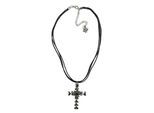 Kette mit Anhänger ALLGÄU REBELL "Hannerl", Damen, Gr. onesize, Metall, schwarz, Basic, Halsketten, mit Edelweiß