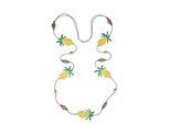 Lange Kette "Pineapple", Damen, Gr. onesize, Holz, gelb, COLLEZIONE ALESSANDRO, Basic, Halsketten, mit kleinen Ananas aus Holz