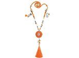 Lange Kette "Bahli", Damen, Gr. onesize, Glas, orange, COLLEZIONE ALESSANDRO, Basic, Halsketten, mit echten Glasperlen