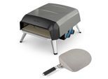TEFAL Pizzaofen "Pizza Pronto, kompakter Gaspizzaofen für Zuhause, schnelles Vorheizen", schwarz, B:59cm H:27cm T:40cm, Pizzaöfen, 360 drehender Pizzastein, bis zu 400 C, inkl. Pizzaschaufel, JM4130