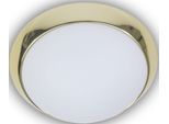 NIERMANN Deckenleuchte "Opal matt, Dekorring Messing poliert, HF Sensor", messing poliert, 2, Ø 40cm, 1 Stk., Leuchten, Deckenleuchte